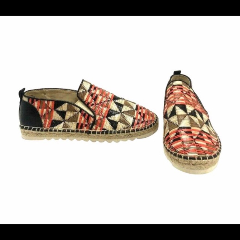 NINE WEST multi-colored woven espadrille flats